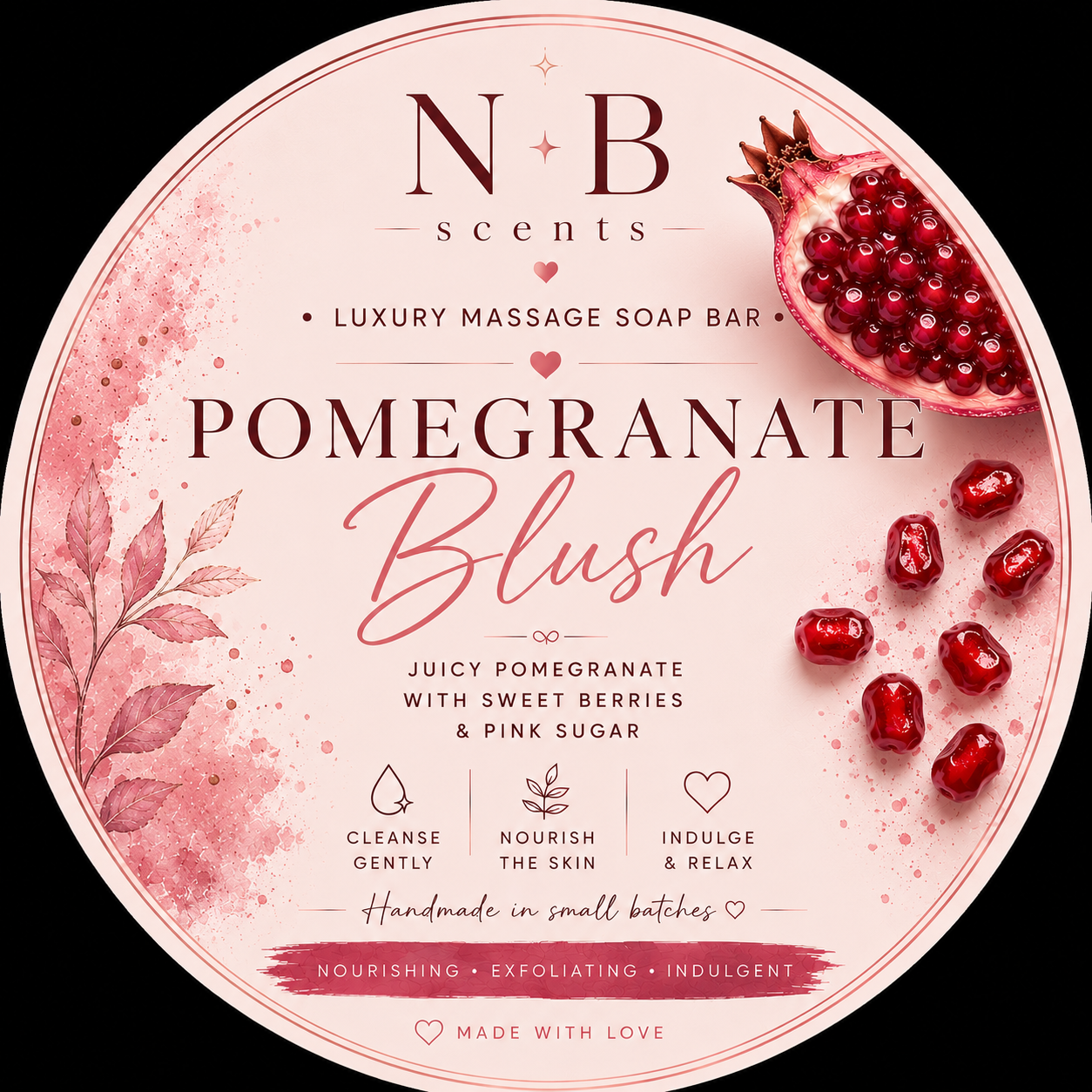 Pomegranate Blush Massage Soap Bar