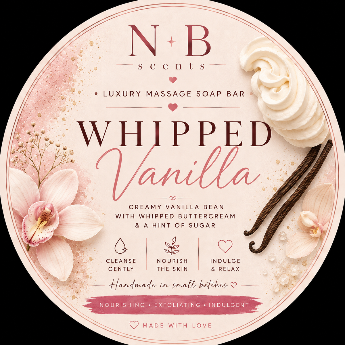 Whipped Vanilla Massage Soap Bar