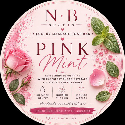 Pink Mint Massage Soap Bar